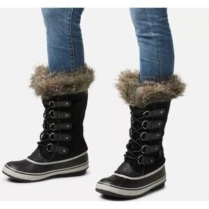 Sorel Joan of Arctic Waterproof Suede Insulated Faux Fur Heavy Snow Boots Size 7